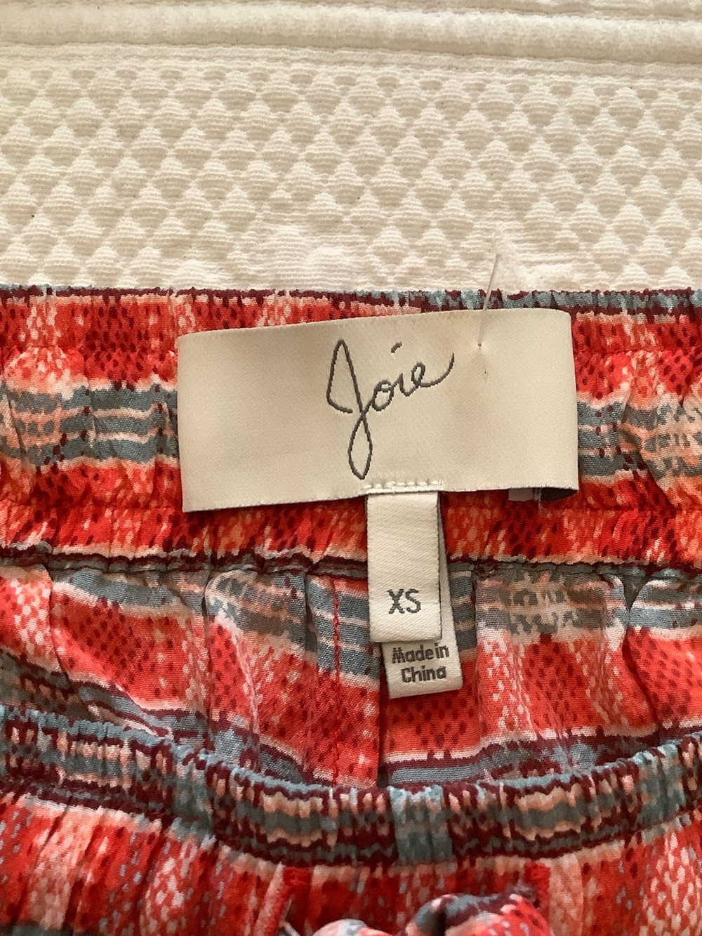 Joie Coral and Gray Striped Cotton Shorts - Picture 5 of 6